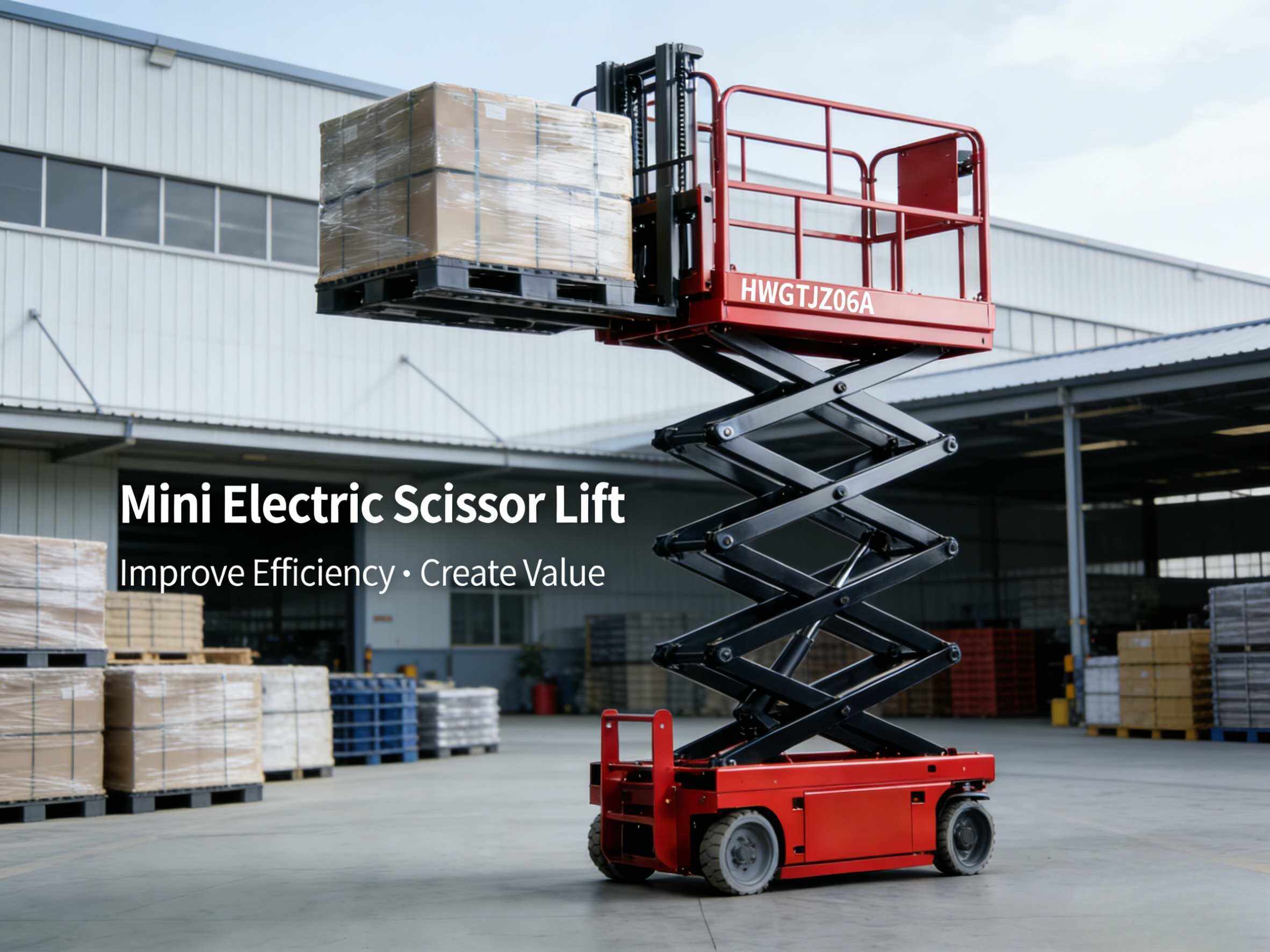 The mini electric scissor lift can enhance efficiency and create value for the enterprise